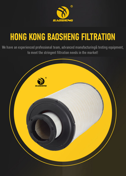 FA629 11110022 Excavator Cabin Air Filter Replacement 280mm OD