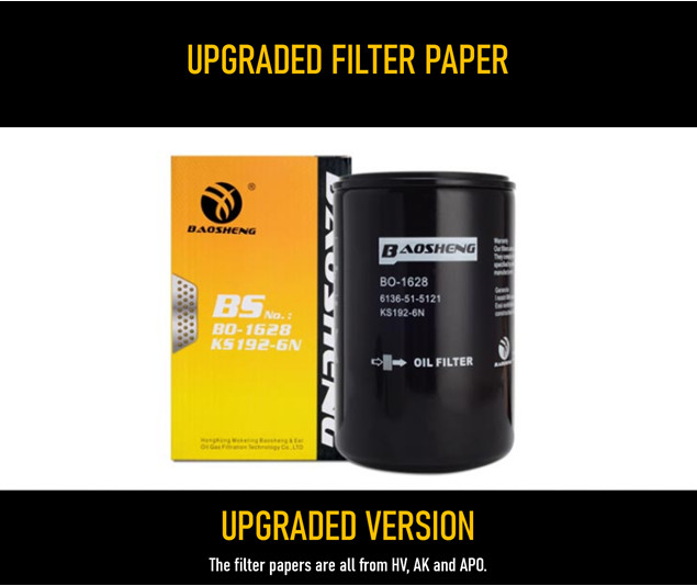 Spin On Excavator Oil Filter For KOMATSU 6136-51-5121 KS192-6