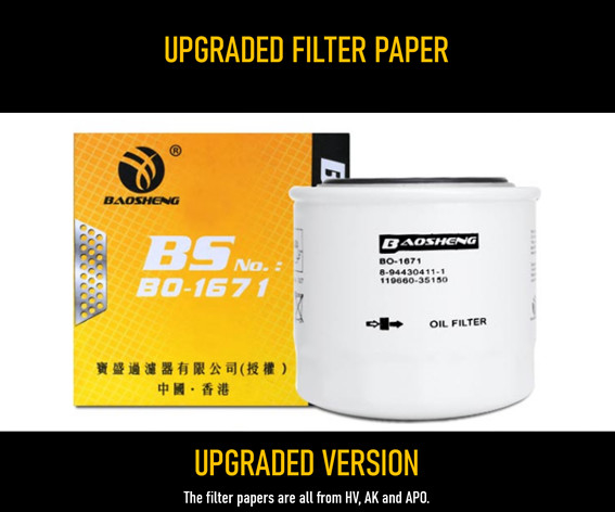 1196600-35150 Excavator Oil Filter 80mm OD Diesel Engine Fuel Filter